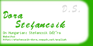 dora stefancsik business card